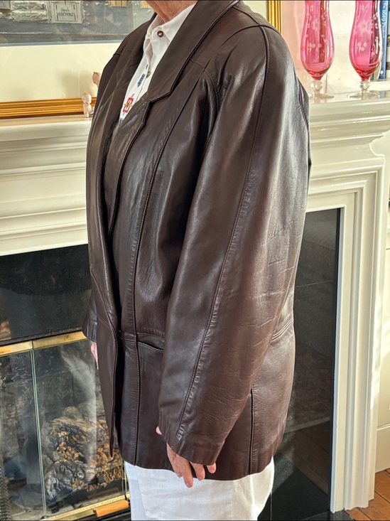 Gerome Black Label Jackets & Blazers - Vintage Gerome Black Label of Barcelona Brown Leather Sheepskin Jacket Size 10